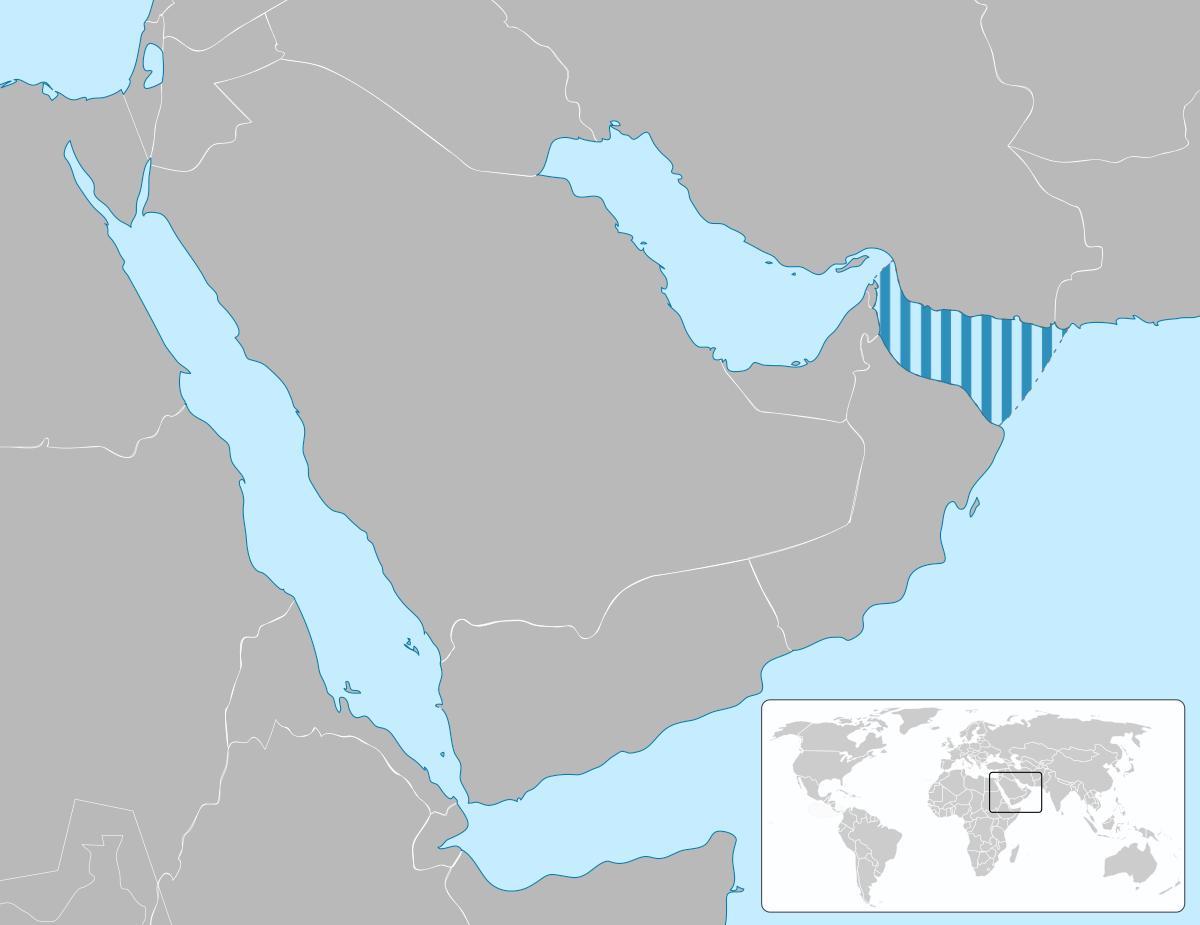 gulf af Oman á kort
