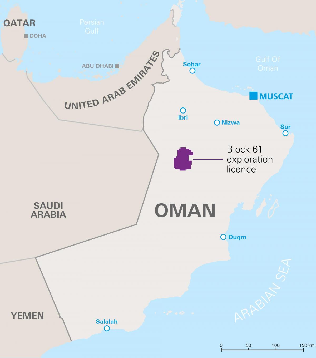 kort af khazzan Oman