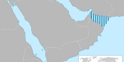 Gulf af Oman á kort