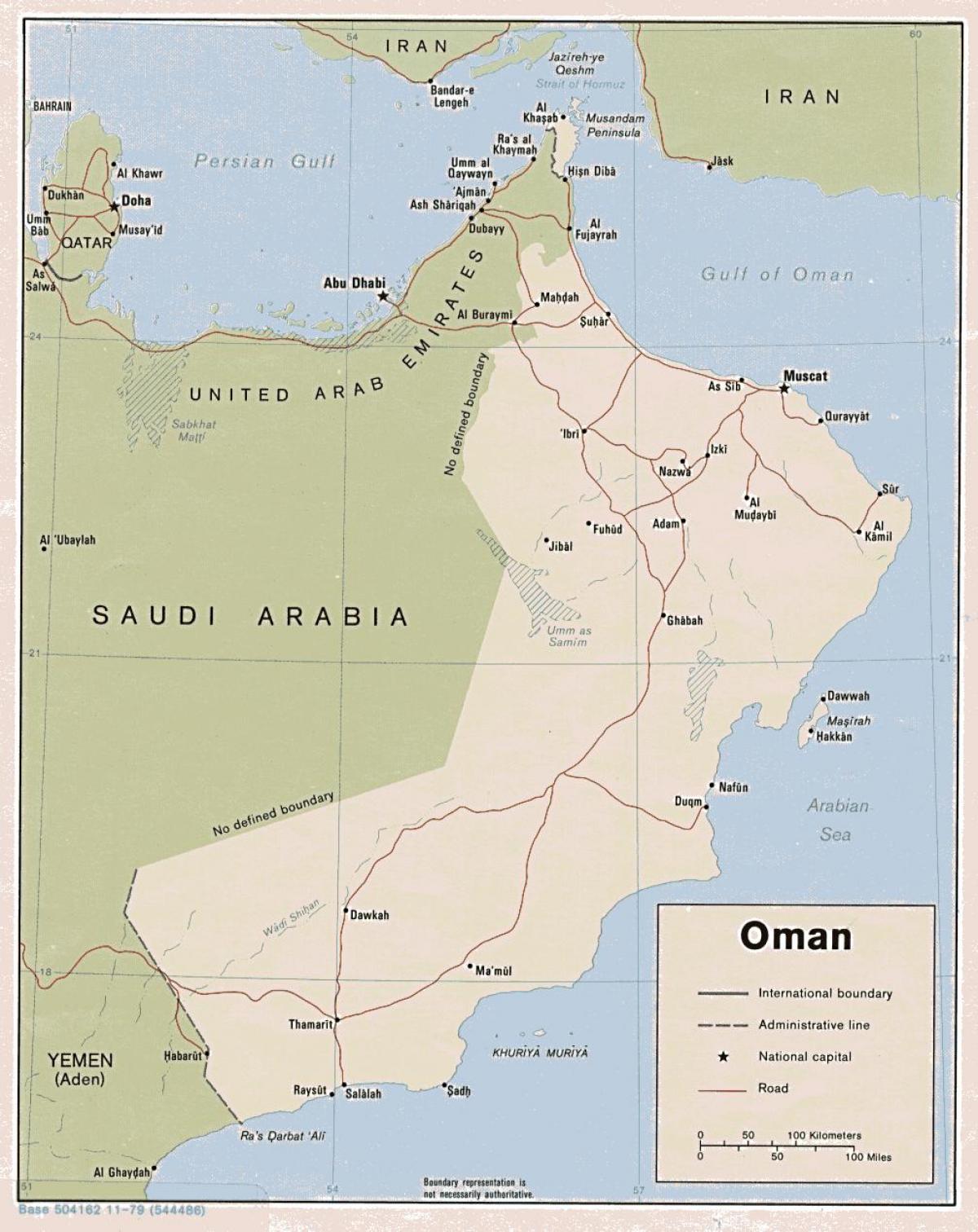 kort af sur Oman